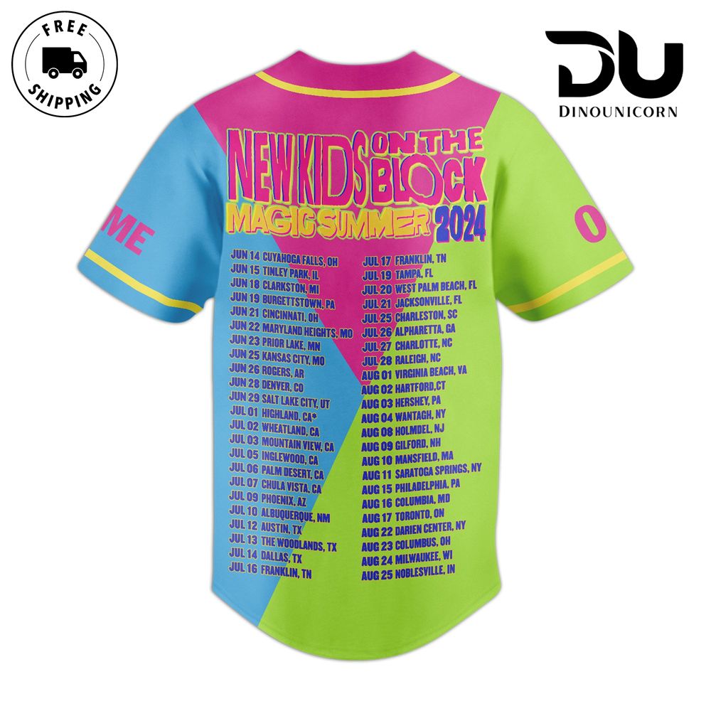 New Kids On The Block – Magic Summer Baseball Jersey NNA Shirt - Image 3