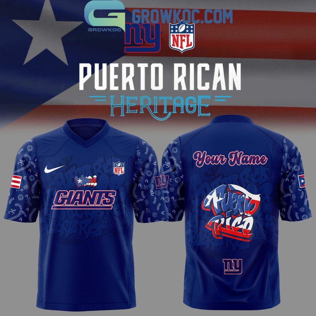 New York Giants Puerto Rican Heritage Football Jersey, Mesh Jersey, Women Croptop Sports Shirt HFN