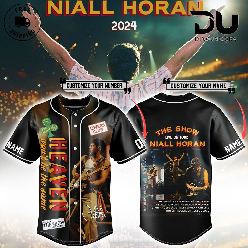 Niall Horan Heaven Baseball Jersey NNA – Official Tour Merchandise