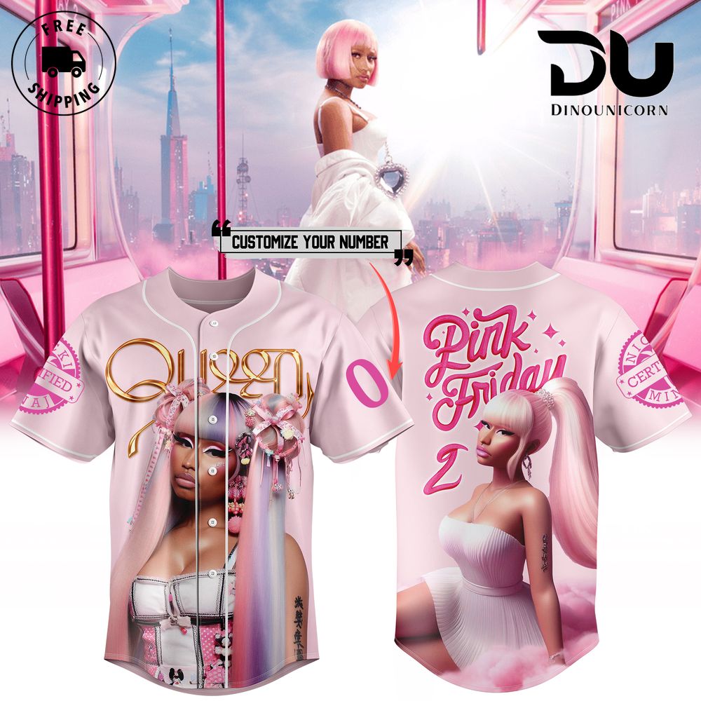 Nicki Minaj Pink Friday 2 Tour Baseball Jersey NNA