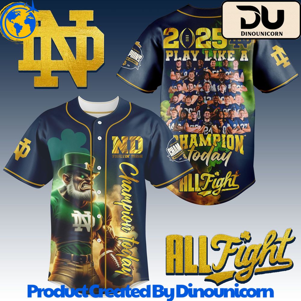 Notre Dame Fighting Irish Football NCAA Baseball Jersey NNA