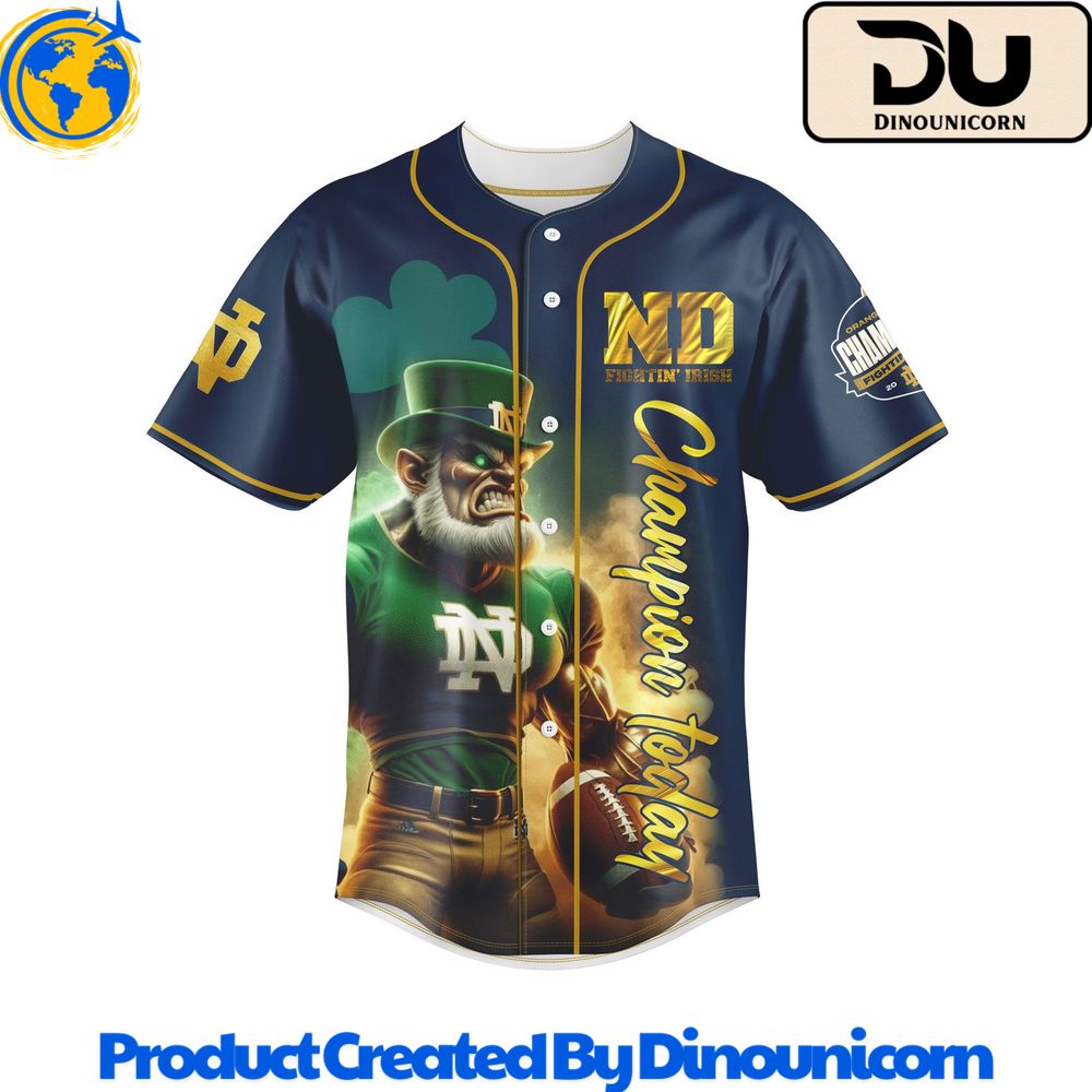 Notre Dame Fighting Irish Football NCAA Baseball Jersey NNA - Image 3
