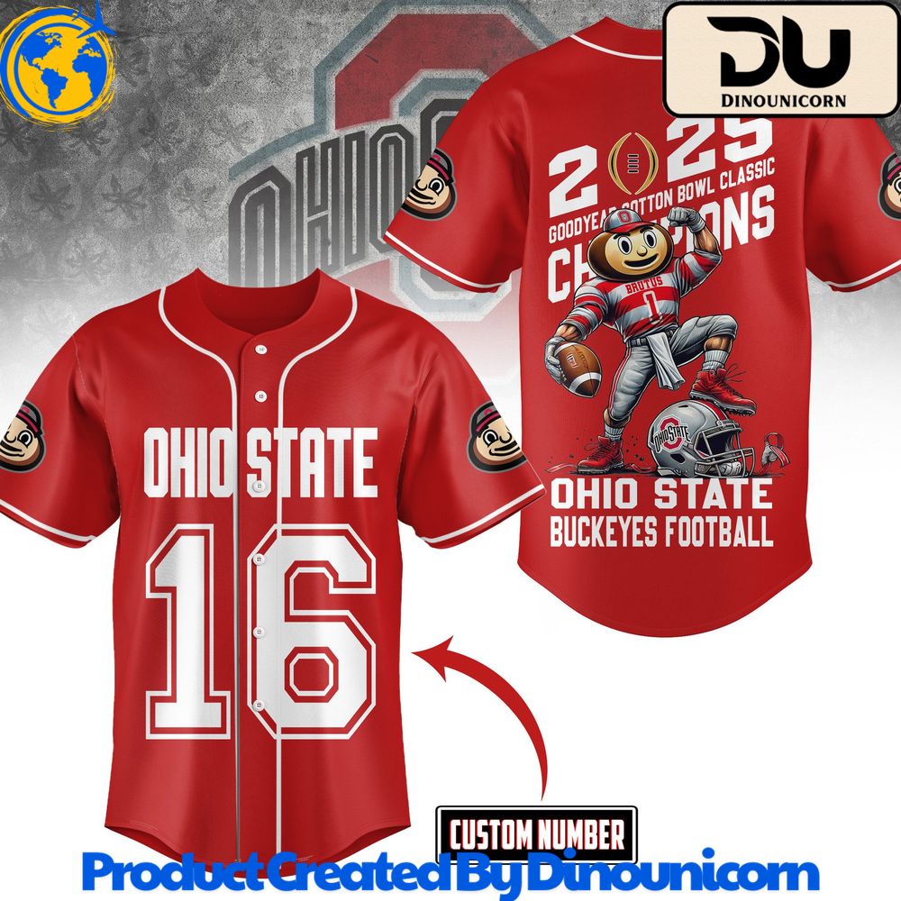 Ohio State Buckeyes Football NCAA Baseball Jersey NNA