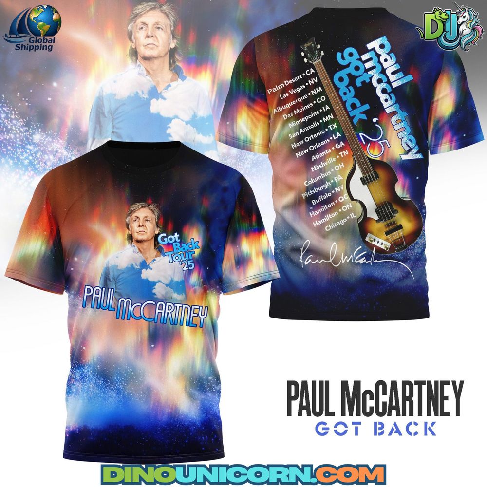 Paul McCartney Got Back Tour 2025 T-Shirt Hoodie Or Zip-up Hoodie NNA