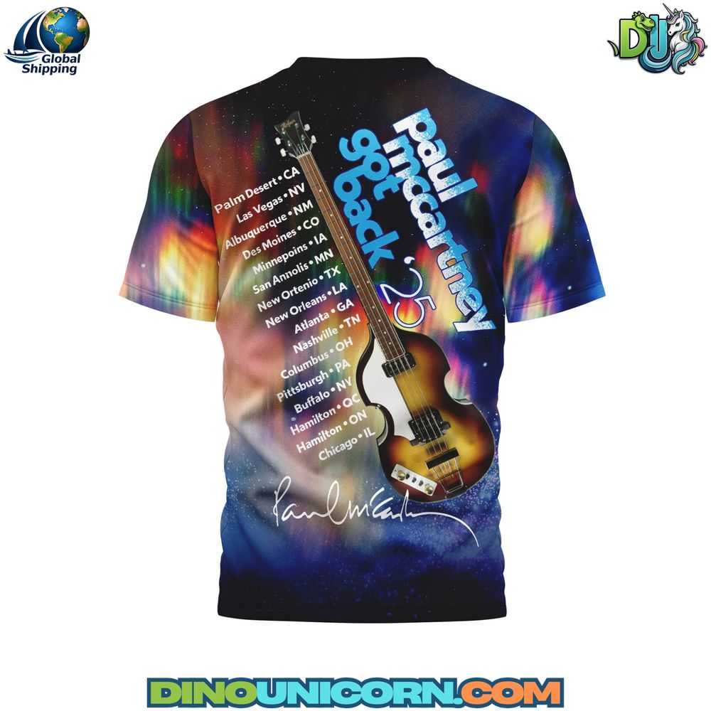 Paul McCartney Got Back Tour 2025 T-Shirt Hoodie Or Zip-up Hoodie NNA - Image 3