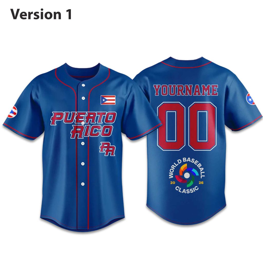 Personalized Puerto Rico World Baseball Classic Uniform 2026 Jersey NNA