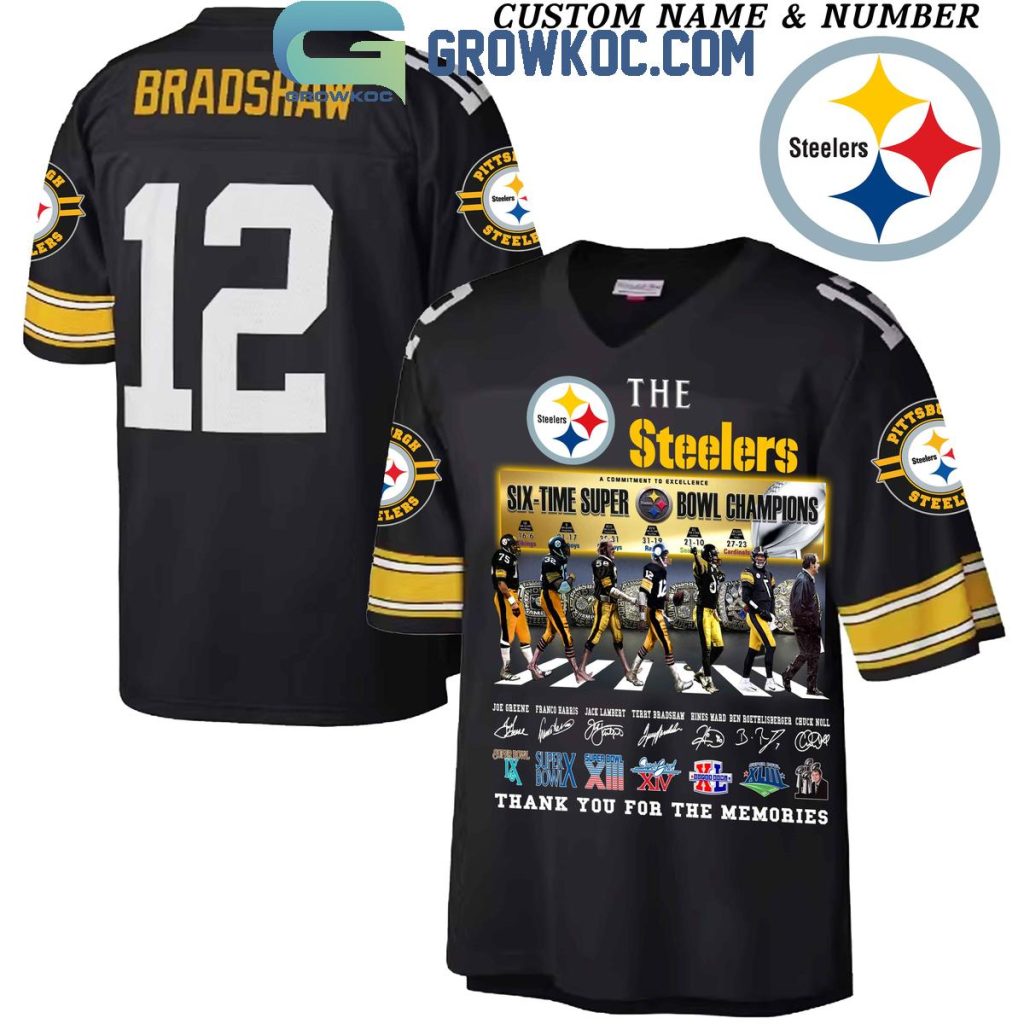 Pittsburgh Steelers Six Time Super Bowl Champions Memories Football Jersey, Mesh Jersey, Women Croptop Sports Shirt HFN