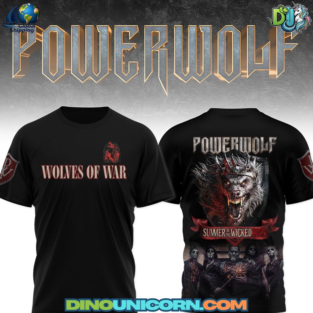 Powerwolf Summer Of The Wicked 2025 T-Shirt Hoodie Or Zip-up Hoodie NNA