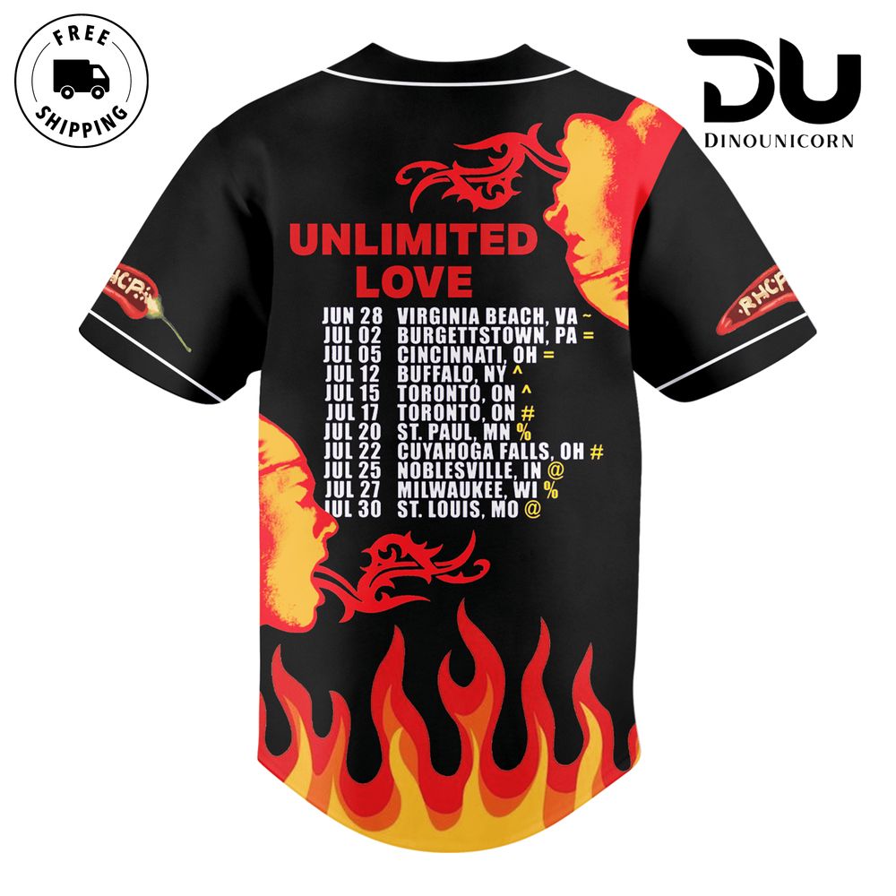 Red Hot Chili Peppers Unlimited Love Baseball Jersey NNA Shirt - Image 2
