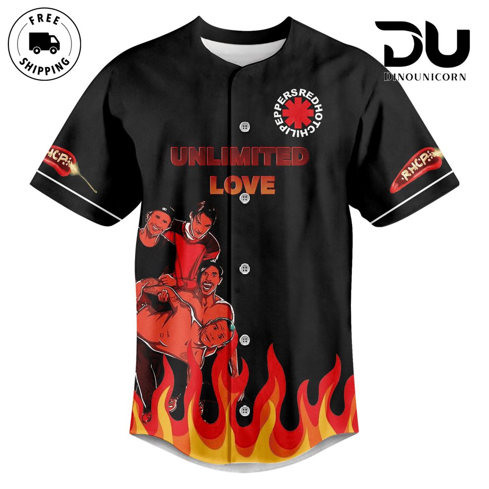 Red Hot Chili Peppers Unlimited Love Baseball Jersey NNA Shirt - Image 3
