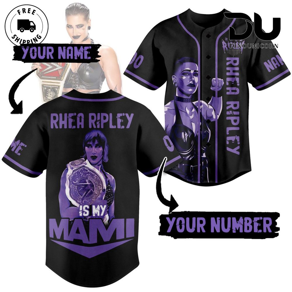Rhea Ripley Is My Mami WWE Baseball Jersey NNA – Official Wrestling Merchandise