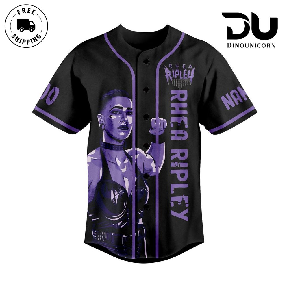 Rhea Ripley Is My Mami WWE Baseball Jersey NNA – Official Wrestling Merchandise - Image 2