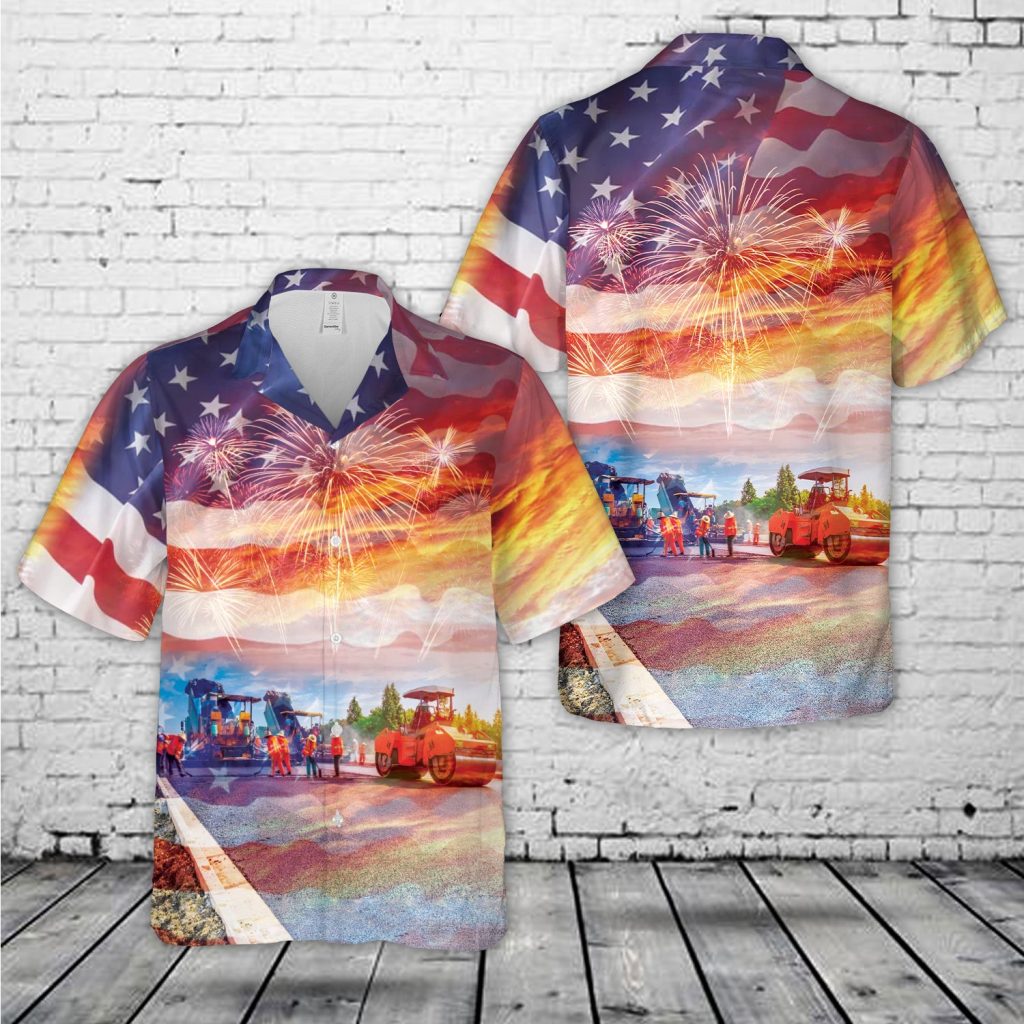 Road Construction 4th Of July Hawaiian Shirt NNA