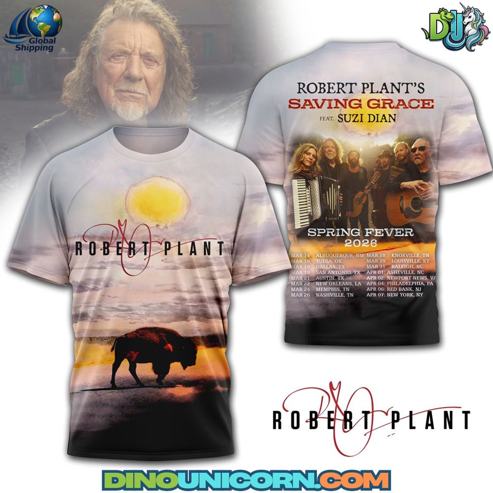 Robert Plant Spring Fever US Tour T-Shirt Hoodie Or Zip-up Hoodie NNA