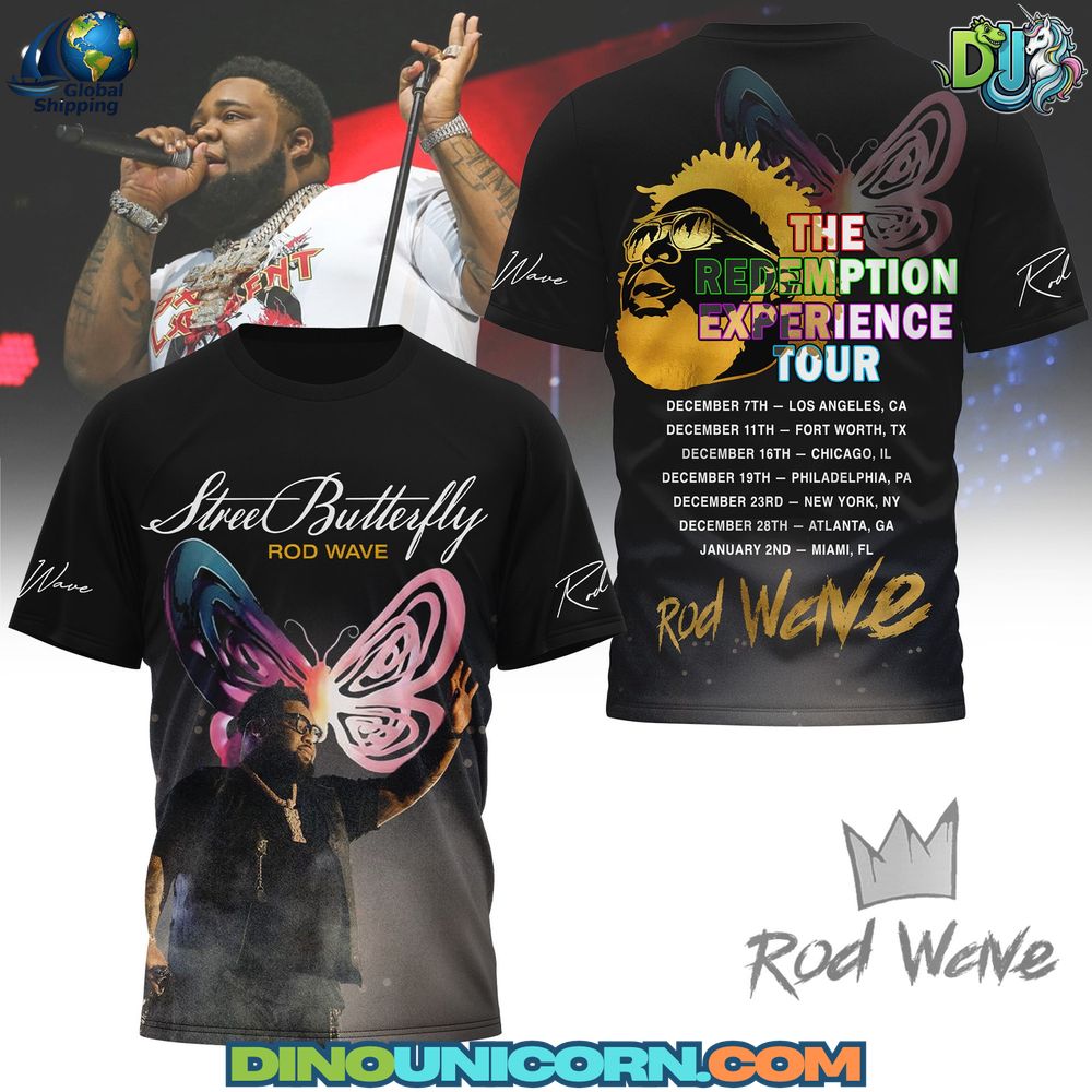 Rod Wave The Redemption Experience Tour T-Shirt Hoodie Or Zip-up Hoodie NNA