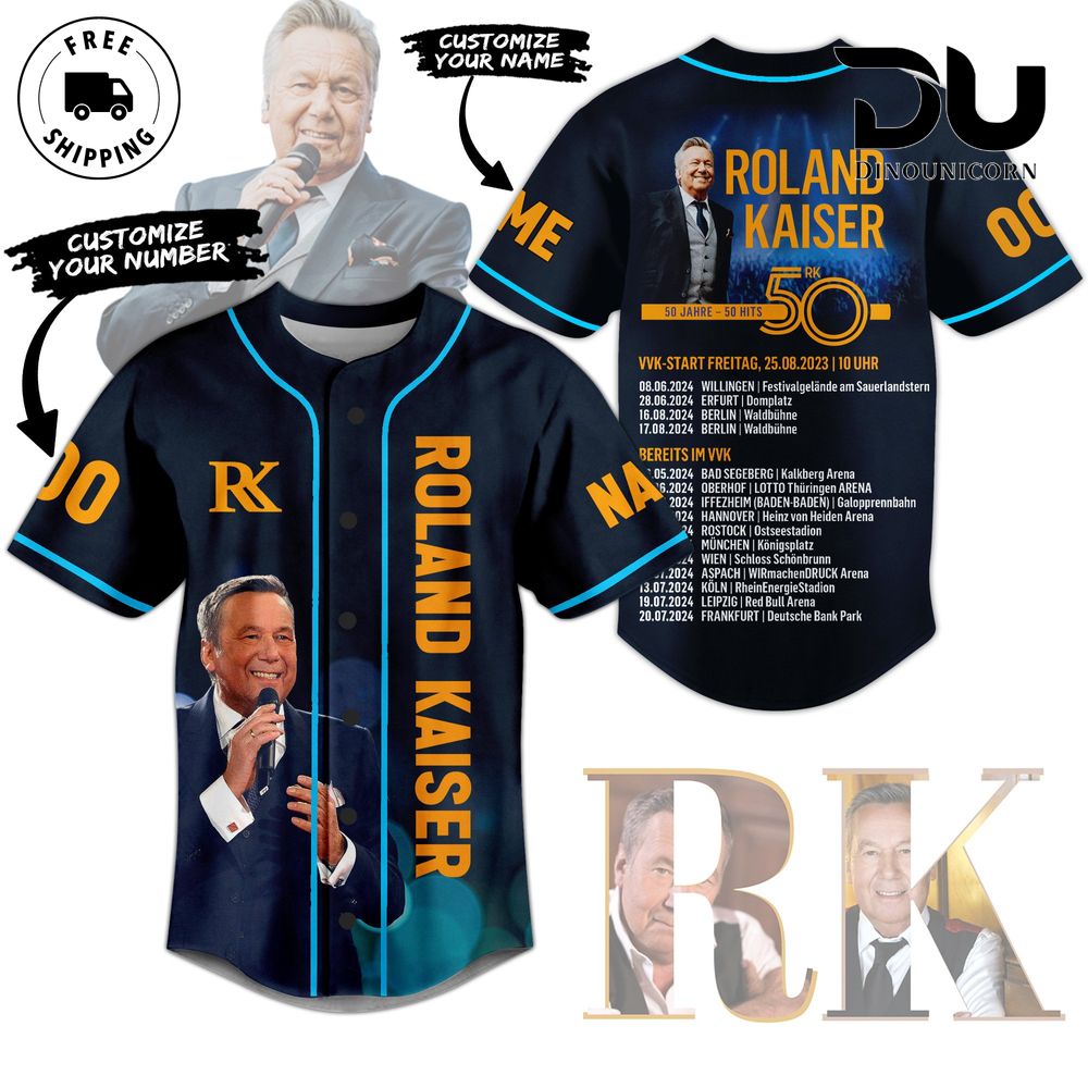 Roland Kaiser 50 Jahre 50 Hits Baseball Jersey NNA