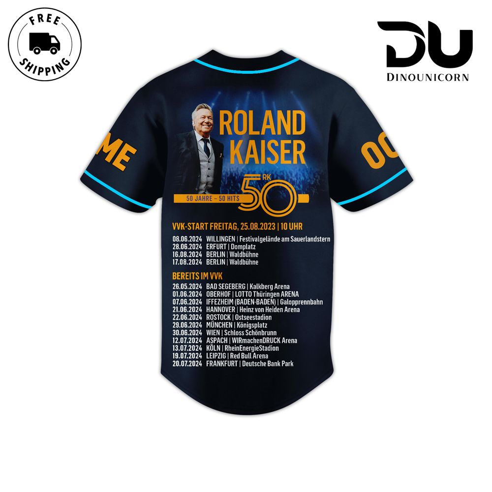 Roland Kaiser 50 Jahre 50 Hits Baseball Jersey NNA - Image 3
