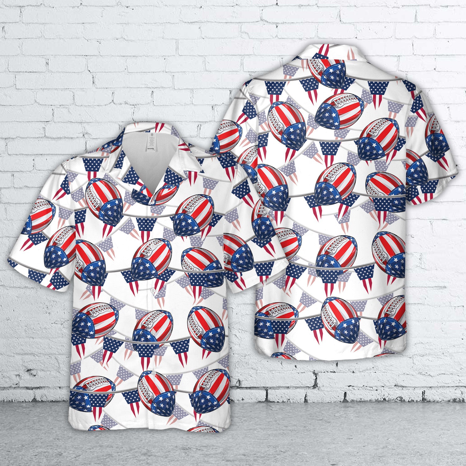 Rugby Ball 4th Of July Hawaiian Shirt NNA