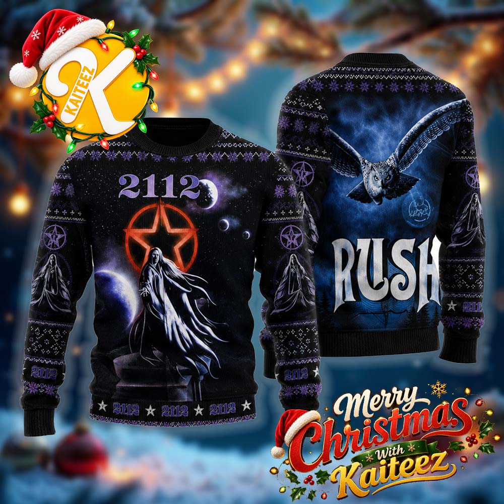 Rush 2112 Starman Album Cover Chrismas Ugly Sweater HG