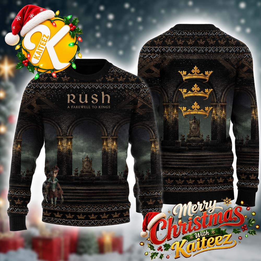 Rush A Farewell To Kings Album Cover Chrismas Ugly Sweater HG