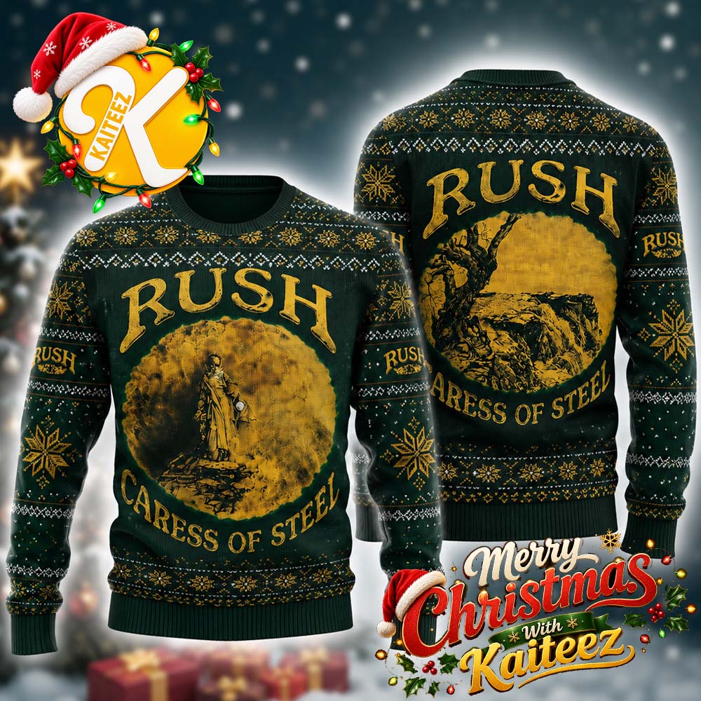 Rush Caress Of Steel Album Cover Chrismas Ugly Sweater HG