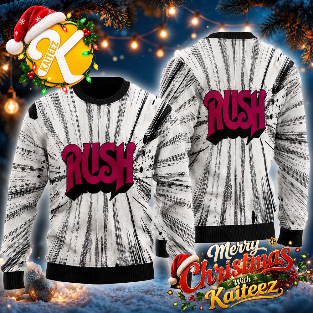 Rush Debut Logo Album Cover Chrismas Ugly Sweater HG