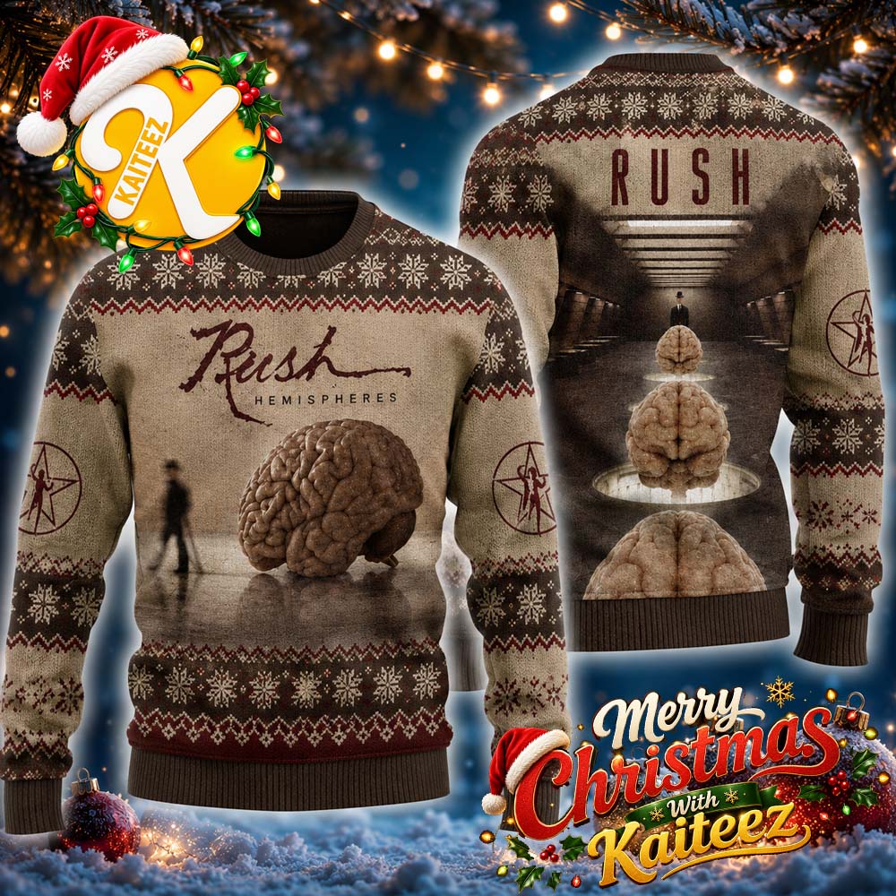 Rush Hemisphere Album Cover Chrismas Ugly Sweater HG