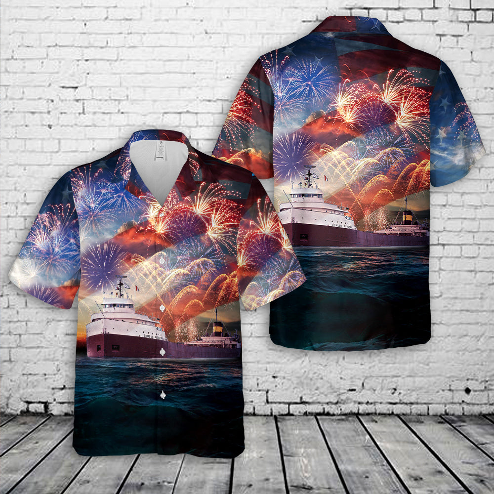 SS Edmund Fitzgerald  4th Of July Hawaiian Shirt NNA