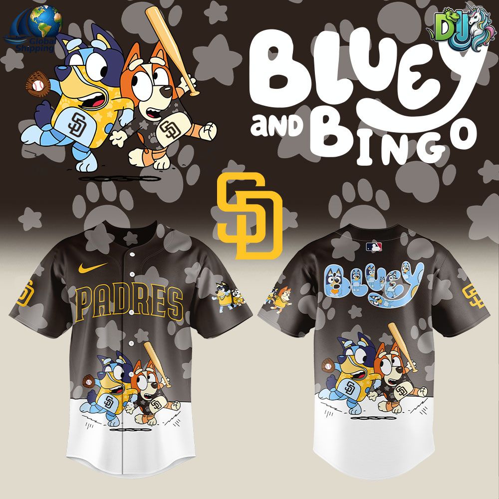 San Diego Padres Blu3y and Bingo Black Jersey