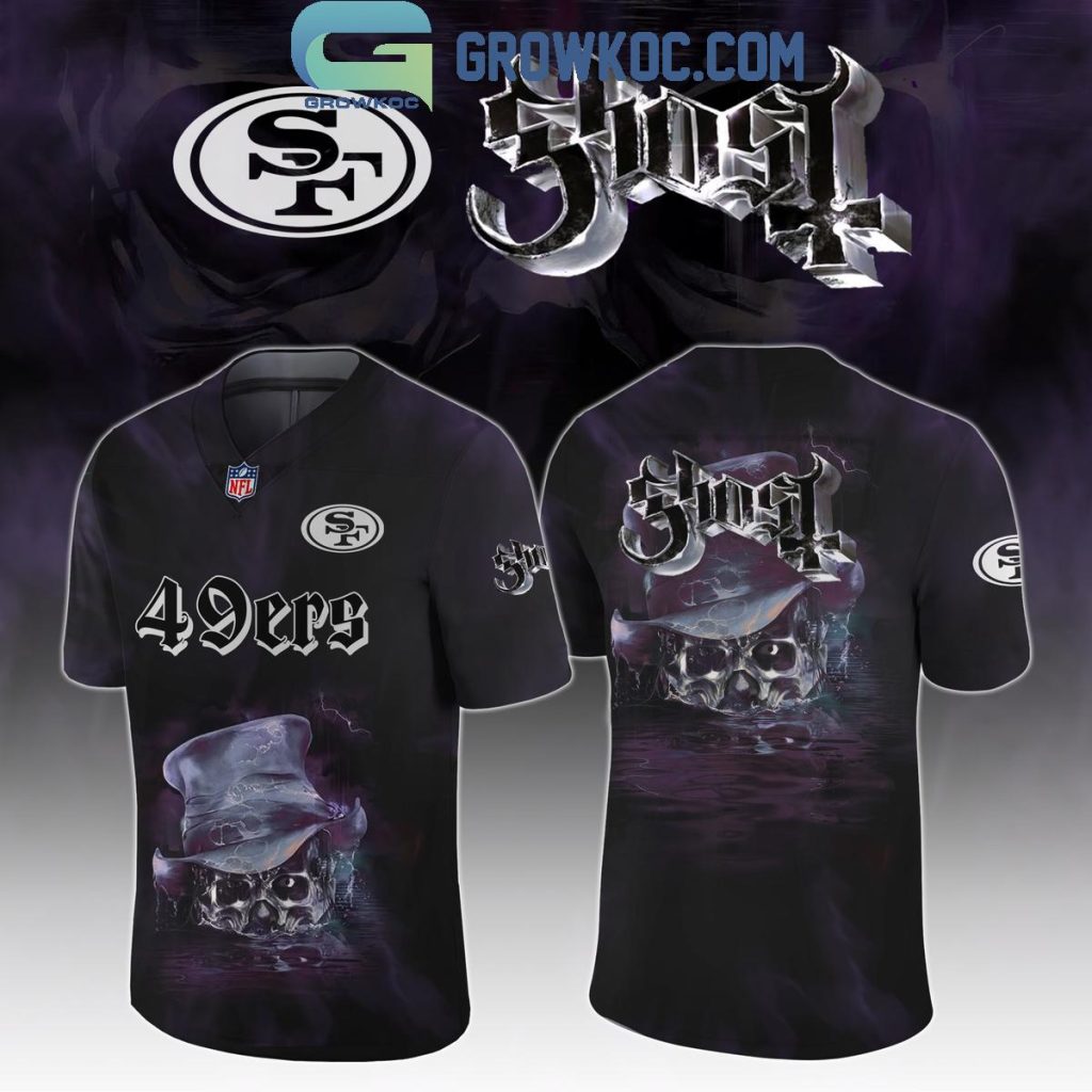 San Francisco 49ers Celebration Ghost Skeletour World Tour 2025 Football Jersey, Mesh Jersey, Women Croptop Sports Shirt HFN
