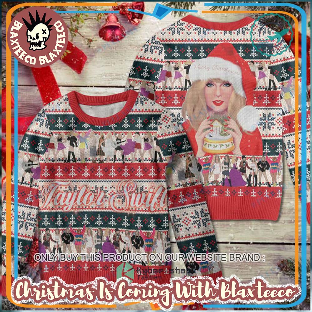 Santa Taylor Swift Xmas Gifts For Swifties Ugly Christmas Sweater HG