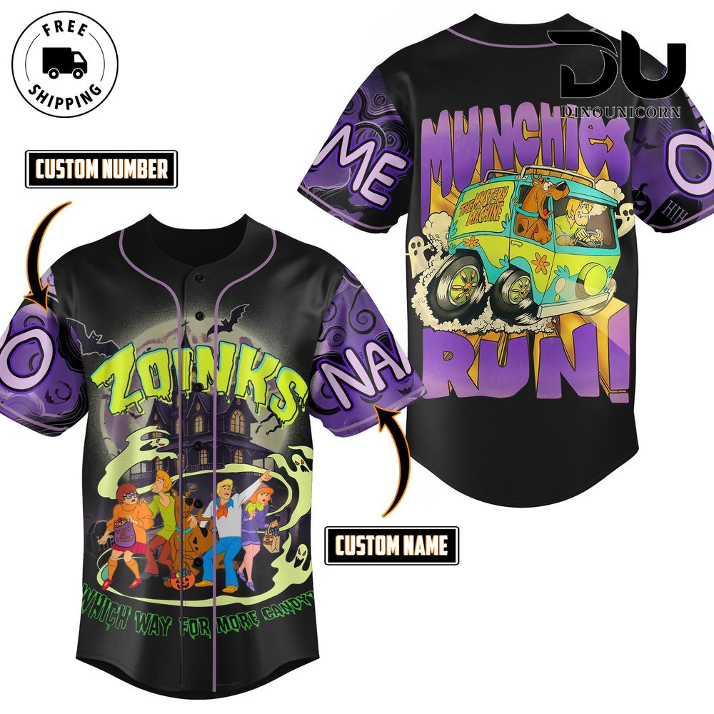 Scooby Doo Zoinks Baseball Jersey NNA – Official Cartoon Merchandise - Image 2