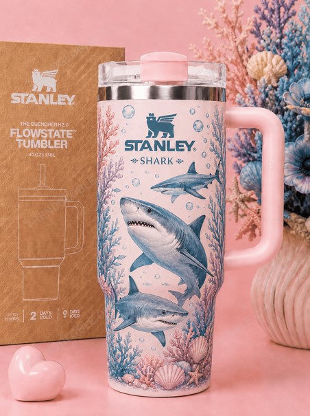 Shark Lover Ocean 40oz tumbler HG