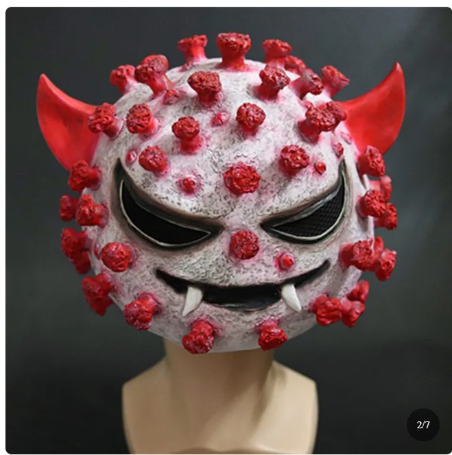 Red Virus Mask Halloween Horror Movie Mask LN