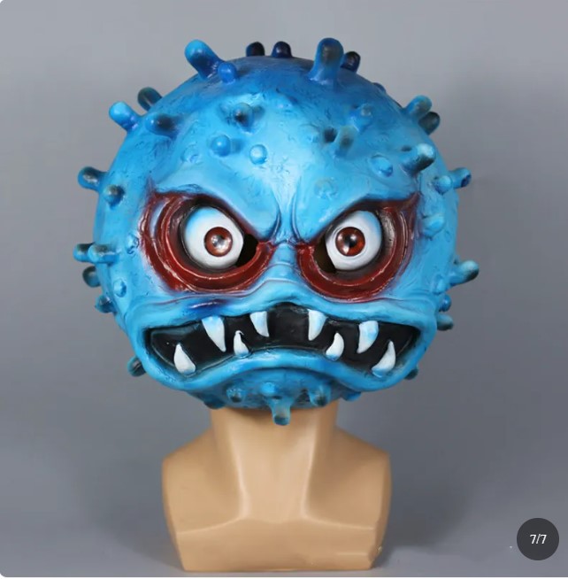 Blue Virus Mask Killers Halloween Horror Mask LN