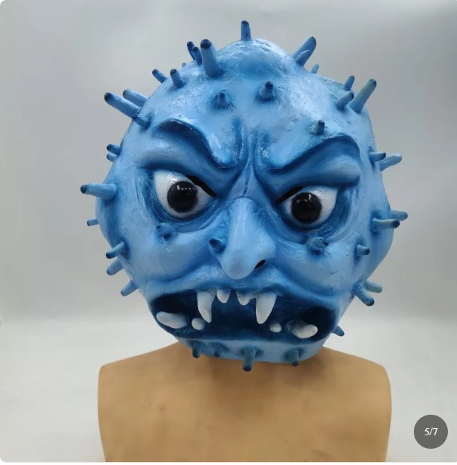 Blue Virus Mask Halloween Horror Mask LN