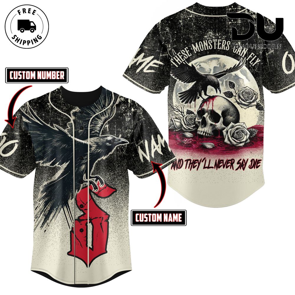 Shinedown – Monsters Baseball Jersey NNA Shirt - Image 2