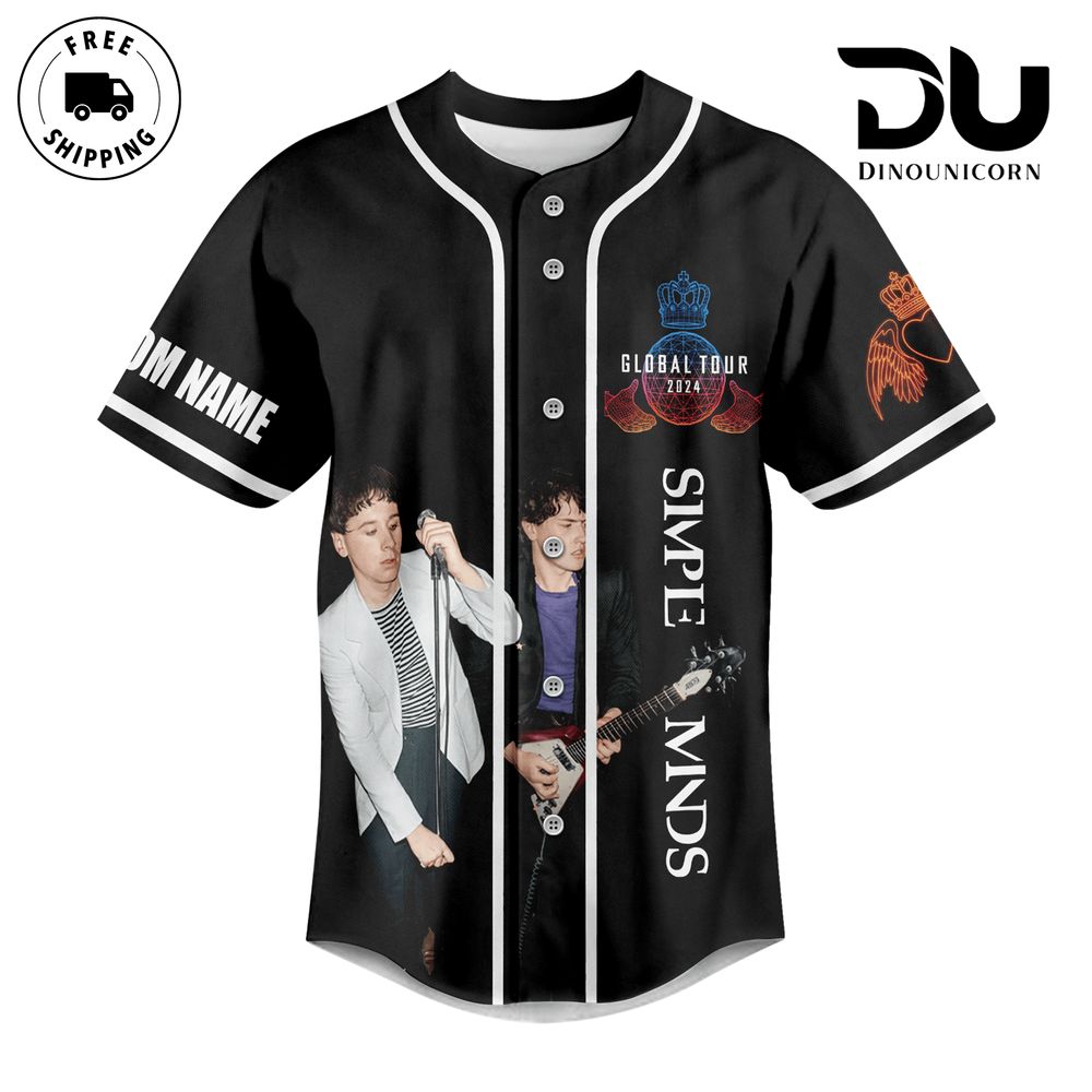 Simple Minds Global Tour Baseball Jersey NNA Shirt - Image 3