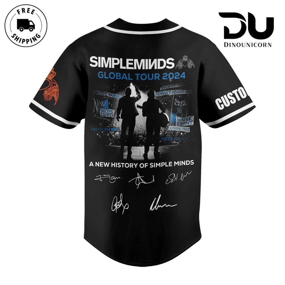 Simple Minds Global Tour Baseball Jersey NNA Shirt - Image 4