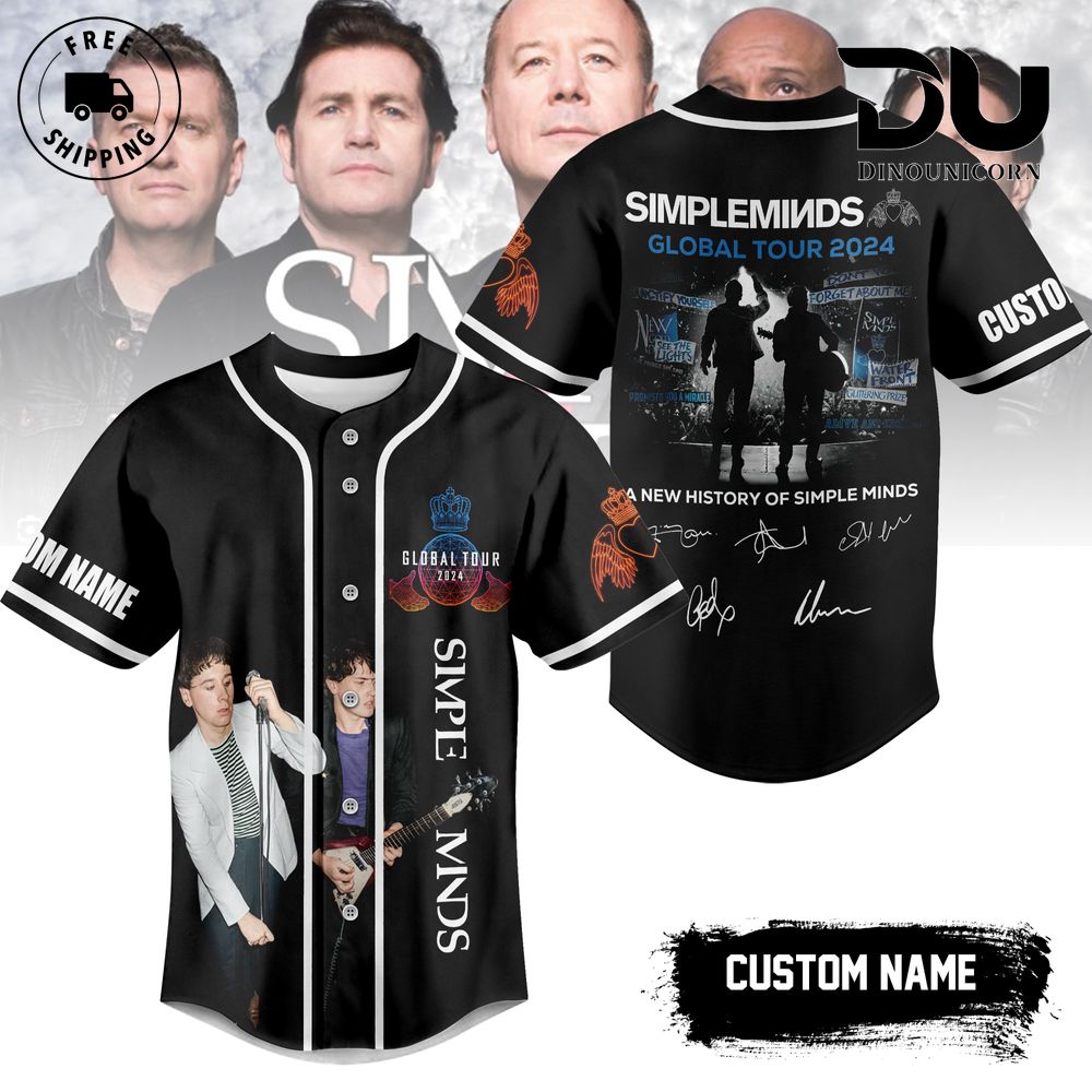 Simple Minds Global Tour  Baseball Jersey NNA Shirt