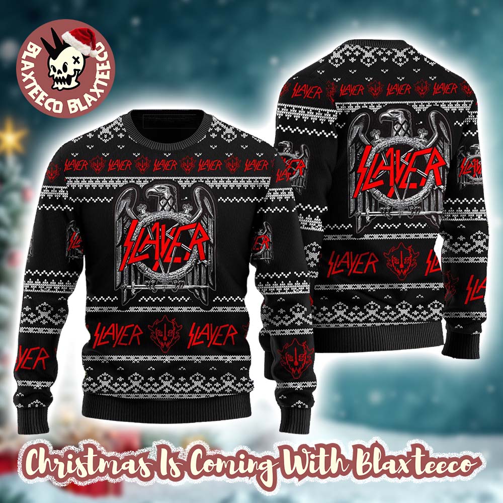 Slayer Band Eagle Logo Christmas Ugly Sweater HG