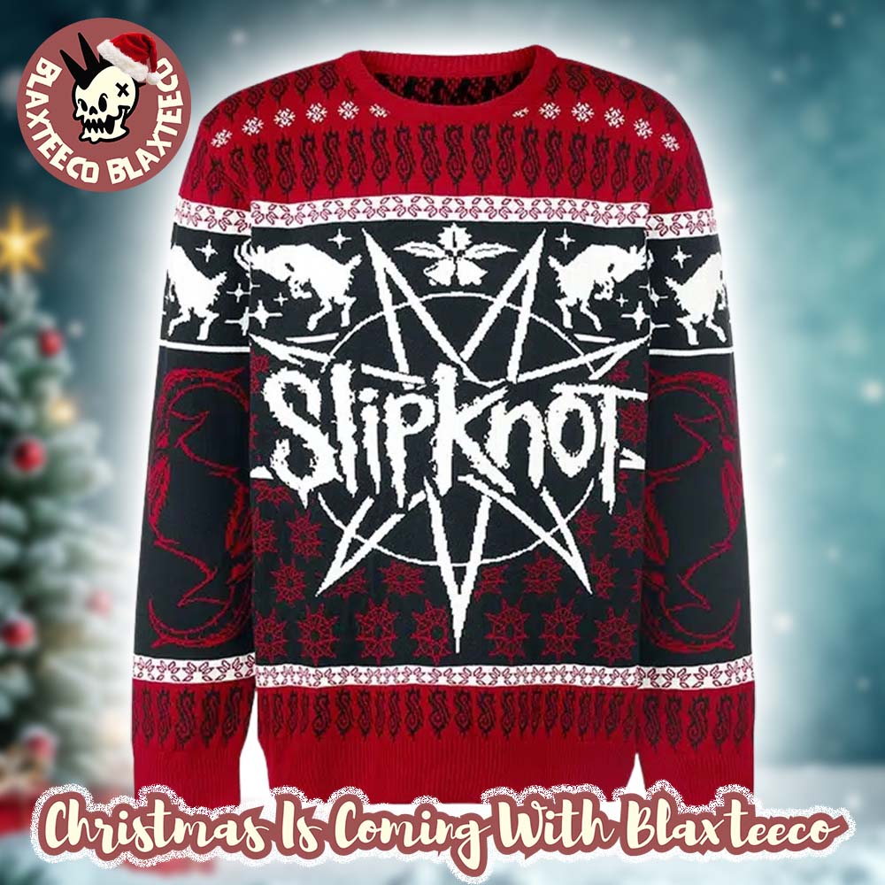 Slipknot Holiday Goat Pattern Xmas For Rock Fan Ugly Christmas Sweater HG  2025