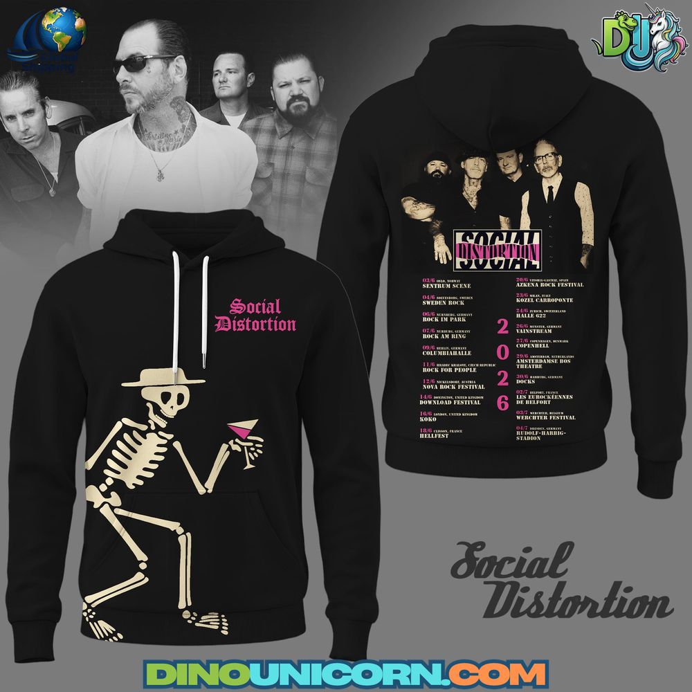 Social Distortion 2026 Tour T-Shirt Hoodie Or Zip-up Hoodie NNA - Image 4