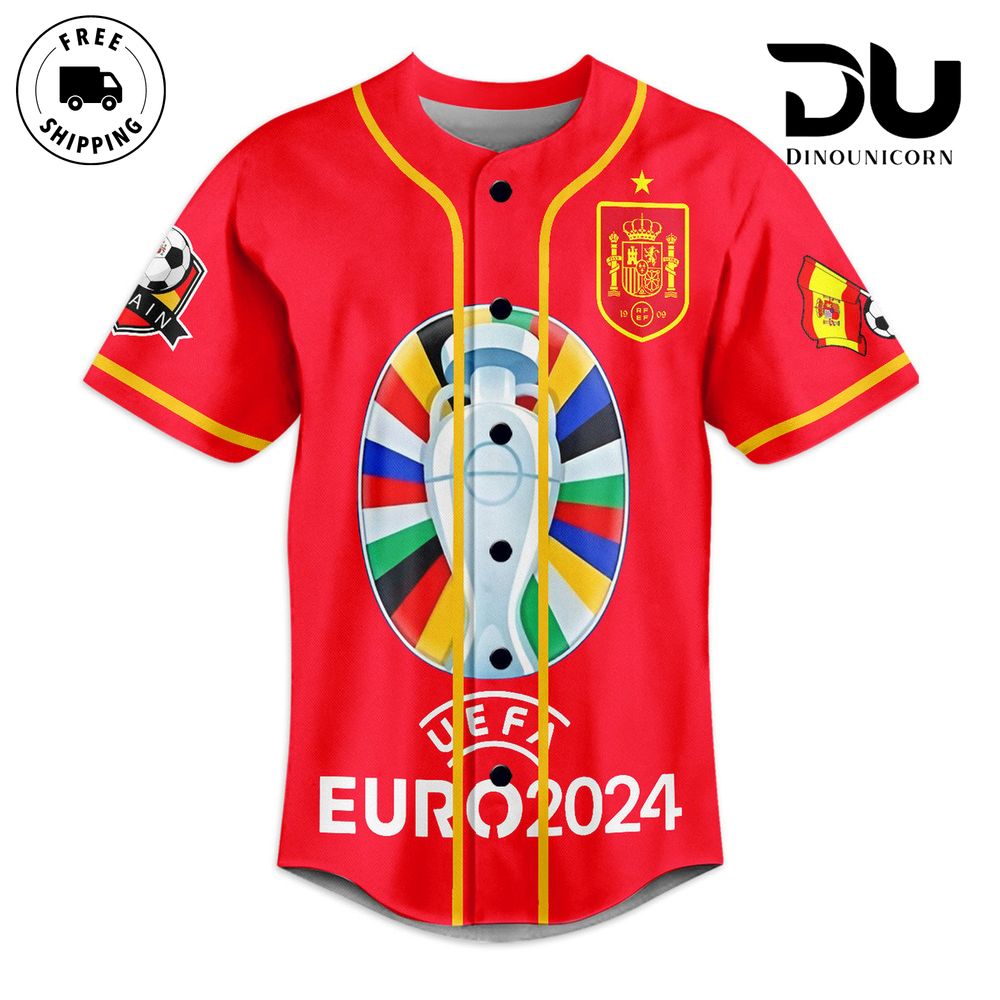 Spain Football Team Euro Baseball Jersey NNA Shirt - Image 2