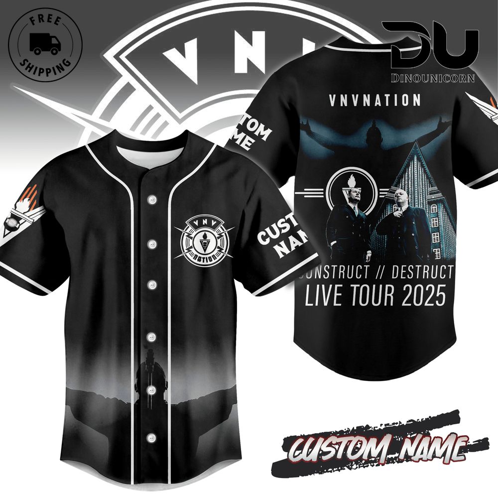 VNV Nation – Construct Destruct Live Tour Baseball Jersey NNA Shirt