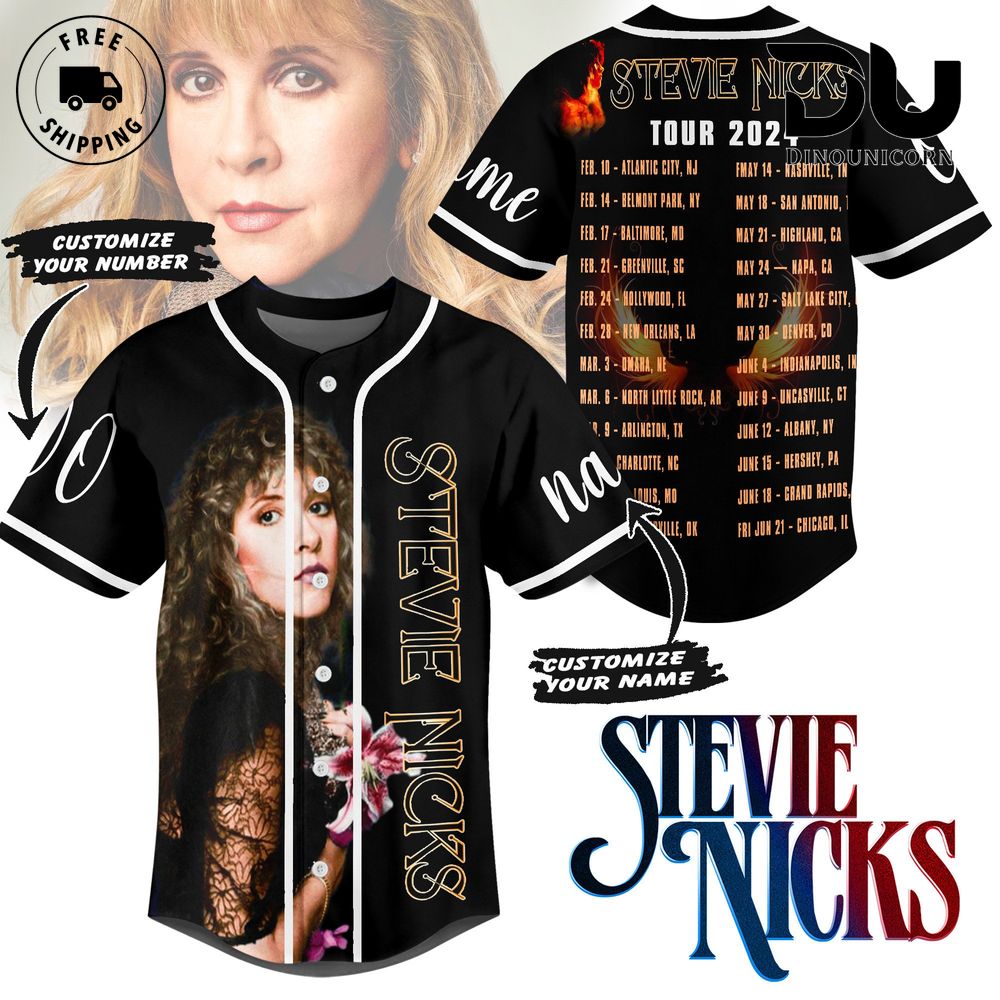 Stevie Nicks Tour  Baseball Jersey NNA Shirt