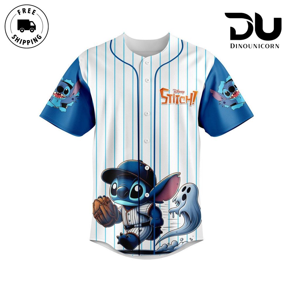 Stitch Happy Halloween Baseball Jersey NNA Perfect for Disney Fans - Image 4