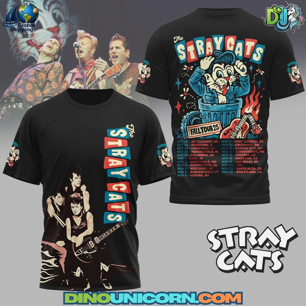 Stray Cats Fall Tour T-Shirt Hoodie Or Zip-up Hoodie NNA