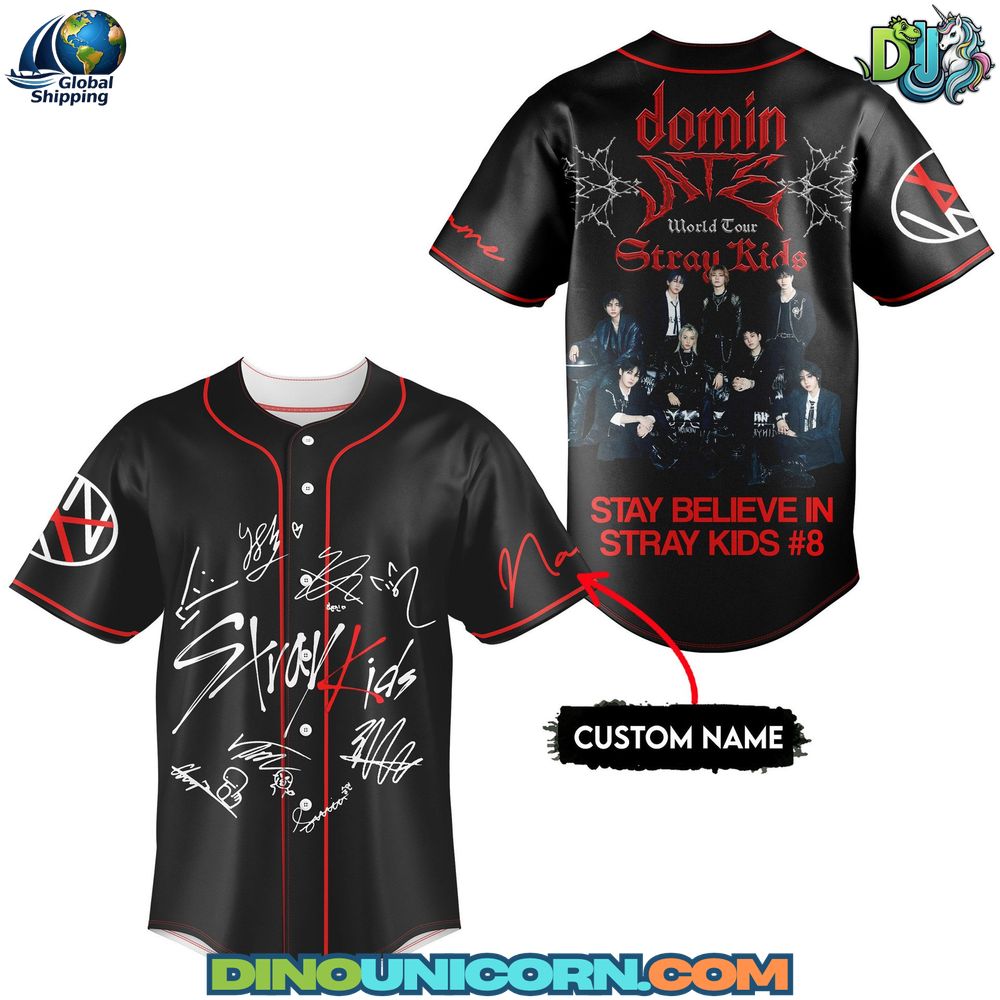 Stray Kids ATE World Tour Baseball Jersey NNA - Image 4