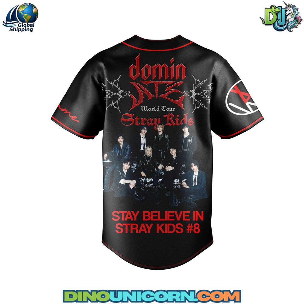 Stray Kids ATE World Tour Baseball Jersey NNA - Image 3